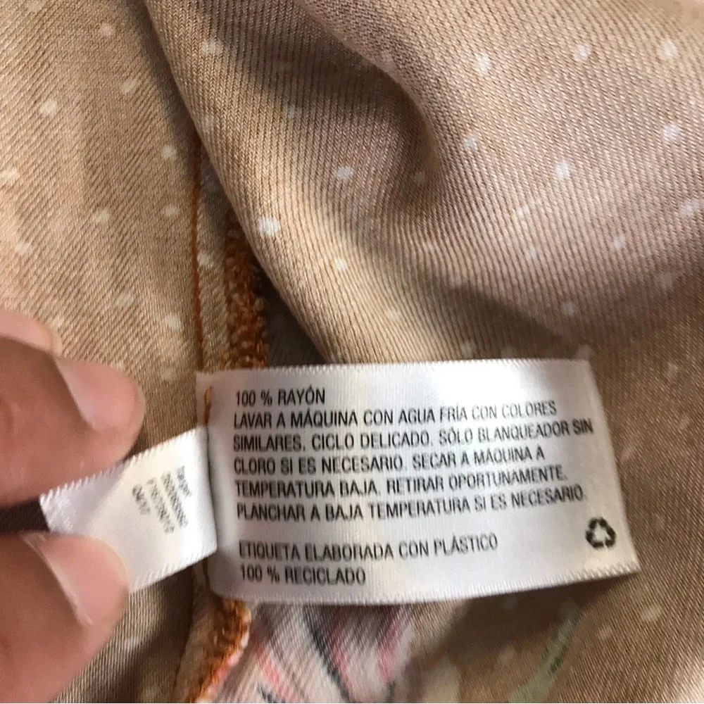 Xhilaration Asymmetrical Dress Women’s Size L Color Brown Print Floral Pullover - Picture 10 of 13